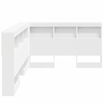 vidaXL Tête de lit de rangement Blanc 120 cm Bois d'ingénierie