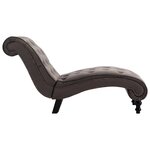 vidaXL Chaise longue Velours Gris