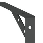 vidaXL Supports d'étagères 4 Pièces 20x2 5x14 cm noir acier inoxydable