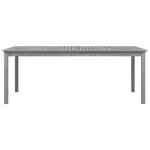 vidaXL Table de jardin Gris 200x100x75 cm Bois d'acacia solide