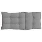 vidaXL Coussins de chaise à dossier haut lot de 2 gris tissu oxford