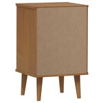 vidaXL Table de chevet MOLDE Marron 40x35x65 cm Bois de pin solide
