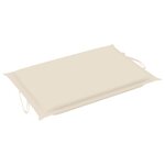 vidaXL Chaise longue à bascule avec coussin Bois de teck solide