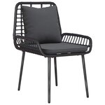 vidaXL Ensemble de salle à manger pour jardin 3 Pièces Noir  Anthracite