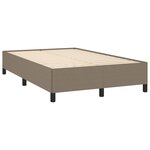 vidaXL Sommier à lattes de lit avec matelas taupe 120x190 cm tissu