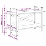 vidaXL Étagère Gris Sonoma 100 x 33 5 x 64 cm Bois d'ingénierie