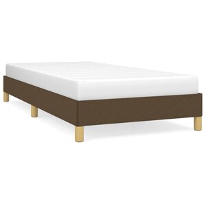 vidaXL Cadre de lit Marron foncé 90x200 cm Tissu