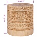 vidaXL Pied de parasol Autre Marron Ø34 x 40 cm Bois massif
