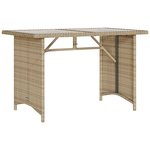 vidaXL Ensemble à manger de jardin et coussins 2 Pièces beige poly rotin