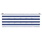 vidaXL Coussin de banc de jardin rayures bleues et blanches 150x50x4cm