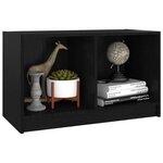 vidaXL Meuble TV Noir 70x33x42 cm Bois de pin massif