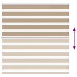 vidaXL Store zèbre marron sable largeur du tissu 140 9cm polyester