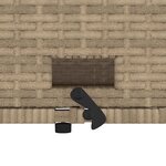 vidaXL Canapé de jardin 2 places coussins beige résine tressée&acacia