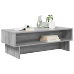 vidaXL Table basse Gris Sonoma 100 x 46 x 35 cm Bois d'ingénierie