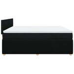 vidaXL Sommier à lattes de lit avec matelas Noir 180x200 cm Tissu