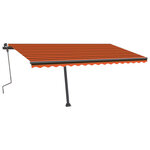 vidaXL Auvent manuel rétractable sur pied 400x300 cm Orange et marron