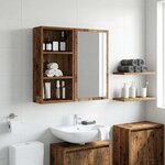 vidaXL Armoire murale de salle de bain Bois ancien 30 x 16 x 62 5 cm