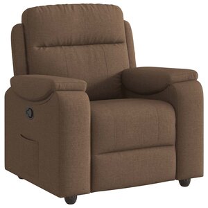 vidaXL Fauteuil inclinable Marron Tissu