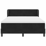 vidaXL Lit à ressorts avec matelas Noir 160 x 200 cm Velours