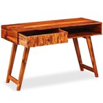 vidaXL Table d'écriture Bois massif de Sesham 118 x 50 x 76 cm
