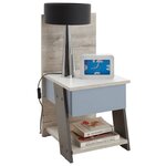 FMD Table de chevet avec 1 tiroir 34 2x39x69 cm chêne sable