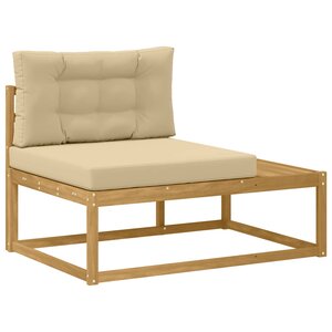 vidaXL Canapé d'extérieur en bout Blanc 115 x 83 x 73 cm Polyester