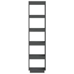 vidaXL Bibliothèque/Séparateur de pièce Gris 40x35x167 cm Pin solide