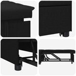 vidaXL Canapé-Lit Noir 194 x 67 x 37 cm tissu