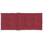vidaXL Coussins de chaise de jardin à dossier haut lot de 2 bordeaux