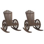 vidaXL Chaises à bascule Adirondack lot de 2 bois de sapin massif