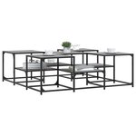 vidaXL Table basse sonoma gris 121x121x40 cm bois d'ingénierie