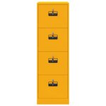 vidaXL Cabinet de Dossier 2 Pièces Jaune moutarde 44 x 50 x 106.5 cm