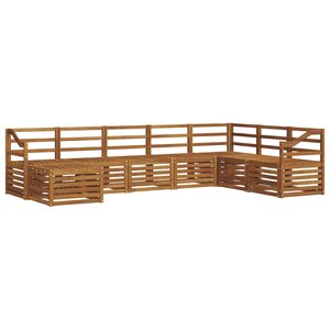 vidaXL Ensemble de canapés d'extérieur 8 pc Naturel