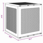 vidaXL Coffre de rangement jardin Marron 55x53x57 cm PP