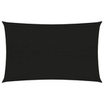 vidaXL Voile d'ombrage 160 g/m² Noir 3x5 m PEHD