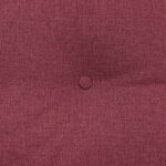 vidaXL Coussin de Dos Bordeaux 120 x 24 x 50 cm tissu