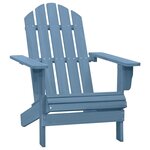 vidaXL Chaise de jardin Adirondack Bois de sapin massif Bleu