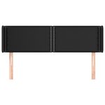vidaXL Tête de lit avec oreilles Noir 147x16x78/88 cm Similicuir