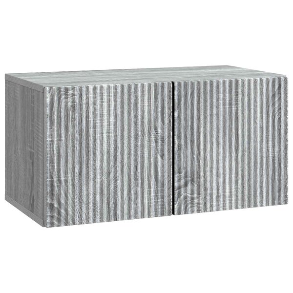 vidaXL Meuble TV mural Sonoma gris 59 5 x 31 x 30 cm Bois d'ingénierie