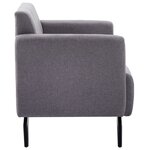 Vidaxl canapé à 2 places revêtement en tissu 115x60x67 cm gris clair