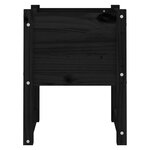 vidaXL Jardinières 2 Pièces Noir 40x40x52 5 cm Bois massif de pin