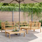 vidaXL Salon palette de jardin 4 Pièces bois d'acacia massif