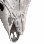 Cabeza de toro montada en la pared vidaXL Plata 49x10x36 cm Aluminium