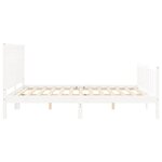 vidaXL Cadre de lit sans matelas blanc bois massif de pin