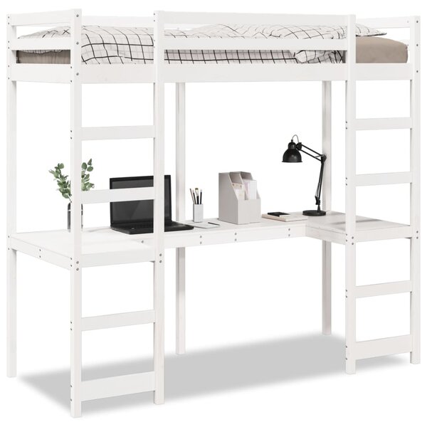 vidaXL Cadre de lit superposé sans matelas blanc 80x200 cm pin massif