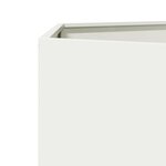 vidaXL Jardinières 2 Pièces blanc hexagone 46x40x45 cm acier