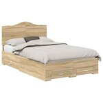 vidaXL Cadre de lit Chêne Sonoma 120 x 200 cm Bois d'ingénierie