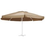 vidaXL Tissu de remplacement pour parasol d'extérieur Taupe 610 cm