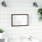 vidaXL Miroir de salle de bain à LED chêne marron bois d'ingénierie