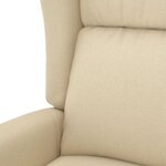 vidaXL Fauteuil de massage Crème Tissu